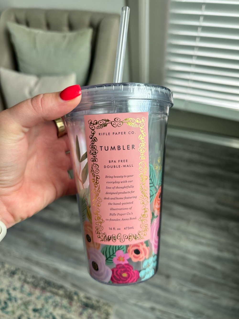 Rifle Paper Co. Floral Tumbler